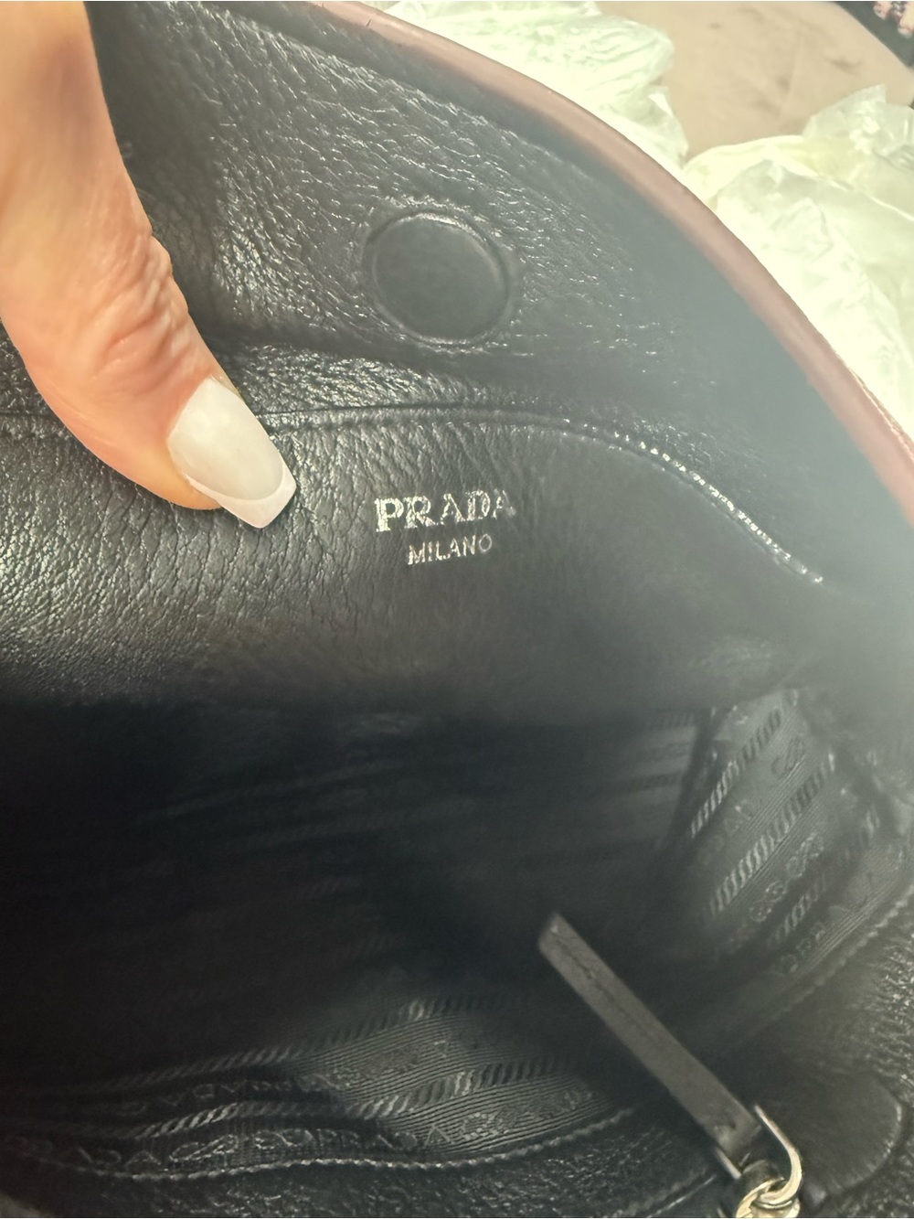 Prada Burgundy Leather Women's Bag - Picture 9 of 9